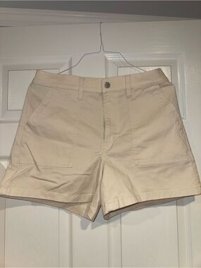 J. Crew Cream High-Rise Utility Shorts